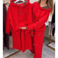 Women's Casual Hoodie Two-Piece Set with Leopard-Print Lining