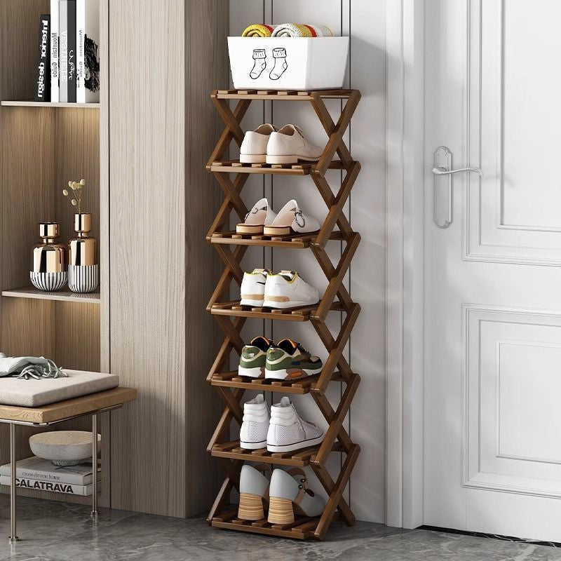 📢📢50%  OFF !! ⏰Durable Foldable Bamboo Shoe Rack