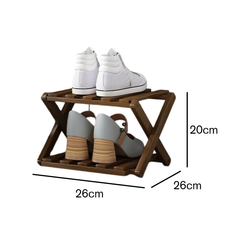 📢📢50%  OFF !! ⏰Durable Foldable Bamboo Shoe Rack