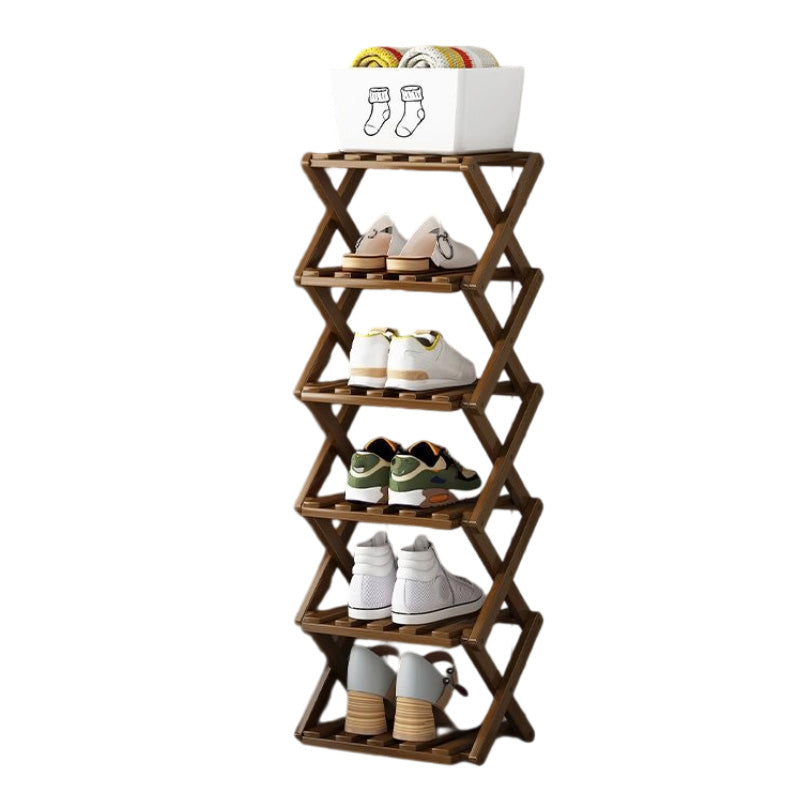📢📢50%  OFF !! ⏰Durable Foldable Bamboo Shoe Rack