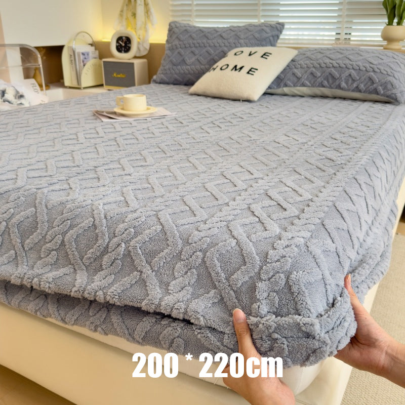 360° All-Around Stretch Plush Knit Fitted Sheet