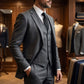 👔 50% OFF NOW! 🕴️ Men's Slim-Fit 3-Piece Suit Set – Tailored Fit, Premium Fabric & Perfect for Formal Occasions 🤵