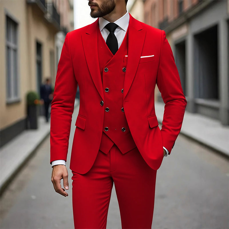 👔 50% OFF NOW! 🕴️ Men's Slim-Fit 3-Piece Suit Set – Tailored Fit, Premium Fabric & Perfect for Formal Occasions 🤵