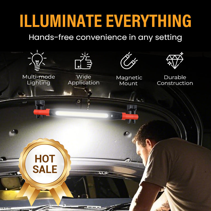 📢📢50% OFF !! ⏰3000LM LED Work Light – Magnetic + hook, 5200mAh battery, 360° rotation. Type‑C fast charge. Bright as day anywhere! 🔋✨