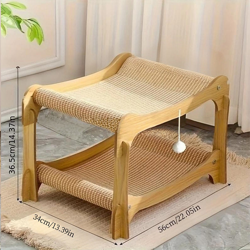 ✨ 2026 New Arrival | 2-in-1 Sisal Cat Scratcher Lounger | Space-Saving & Durable 🐱