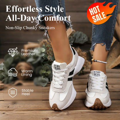 👟50% OFF NOW! 🏃‍♀️ Women's Casual Non-Slip Chunky Sneakers – Cushioned Insole, Breathable Mesh & Trendy Look ✨