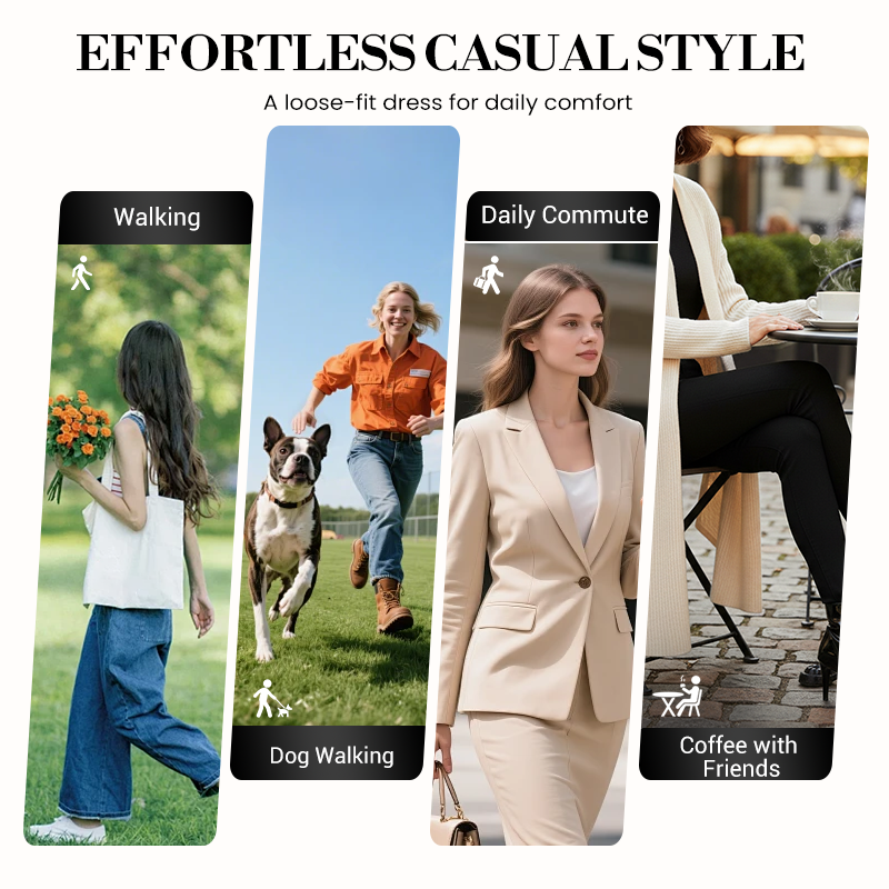 Women's Casual V-Neck Linen Shirt Dress