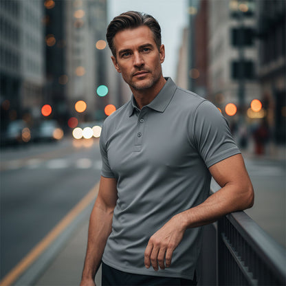 📢📢BIG SALE !!⏰50 % OFF !!Men's Quick-Dry Short-Sleeve Lapel T-Shirt