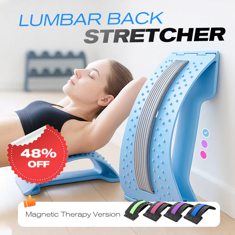 🔥 50% OFF🧘‍♂️Magnetic Lumbar Stretcher – Acupressure Massage, Portable Design & Relieves Back Pain ✨