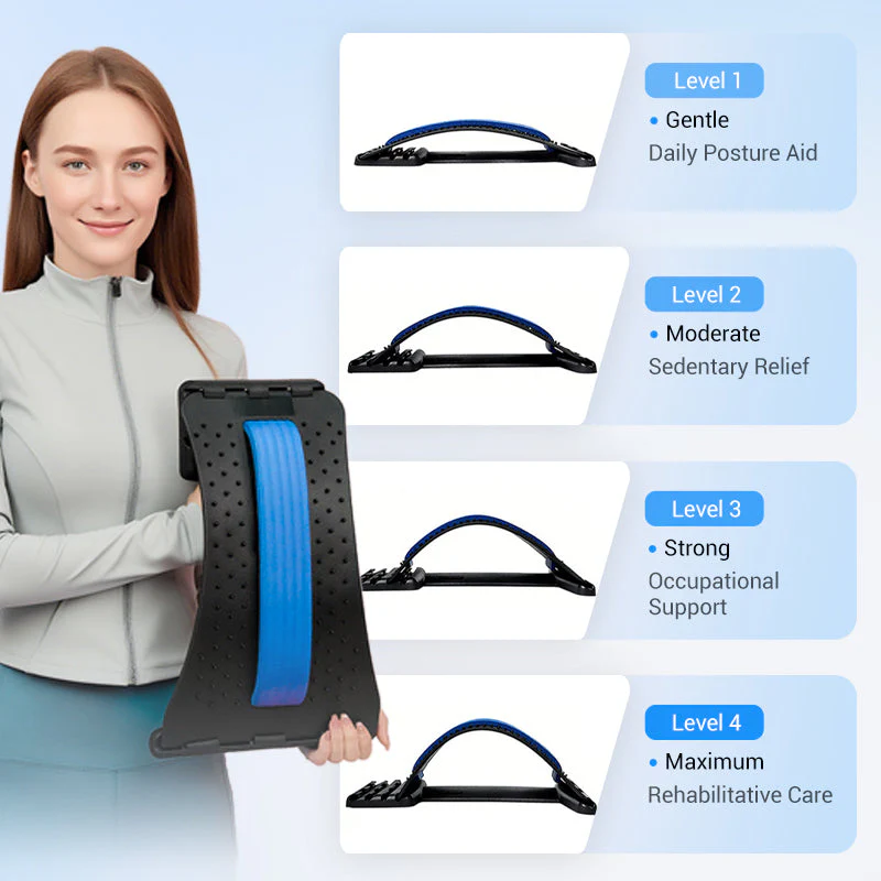 🔥 50% OFF🧘‍♂️Magnetic Lumbar Stretcher – Acupressure Massage, Portable Design & Relieves Back Pain ✨