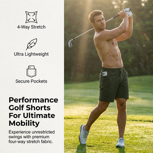 Men's Performance Golf Shorts with 4-Way Stretch