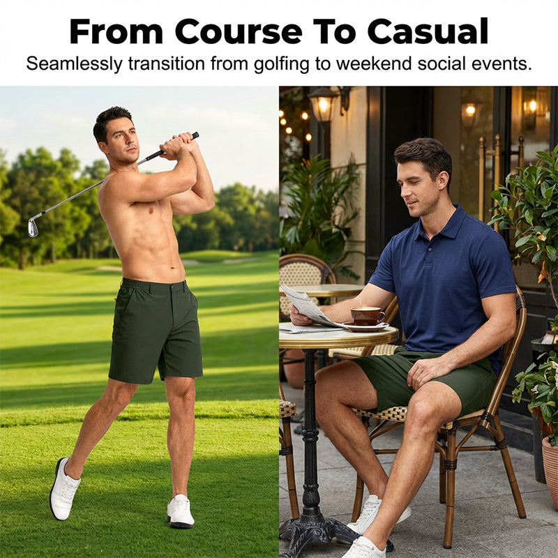 Men's Performance Golf Shorts with 4-Way Stretch