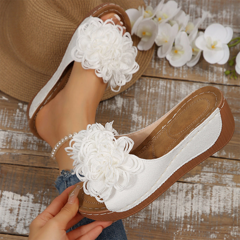 ✨Women's Floral Appliqué Wedge Sandals 👡Step Into Summer With Style🌸