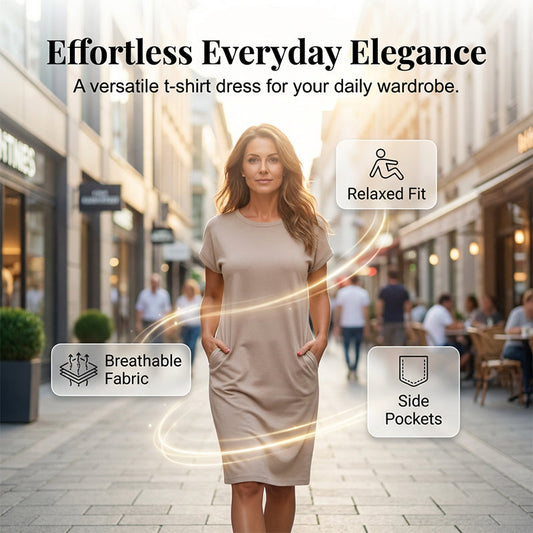 Women's Casual Short Sleeve T-Shirt Dress