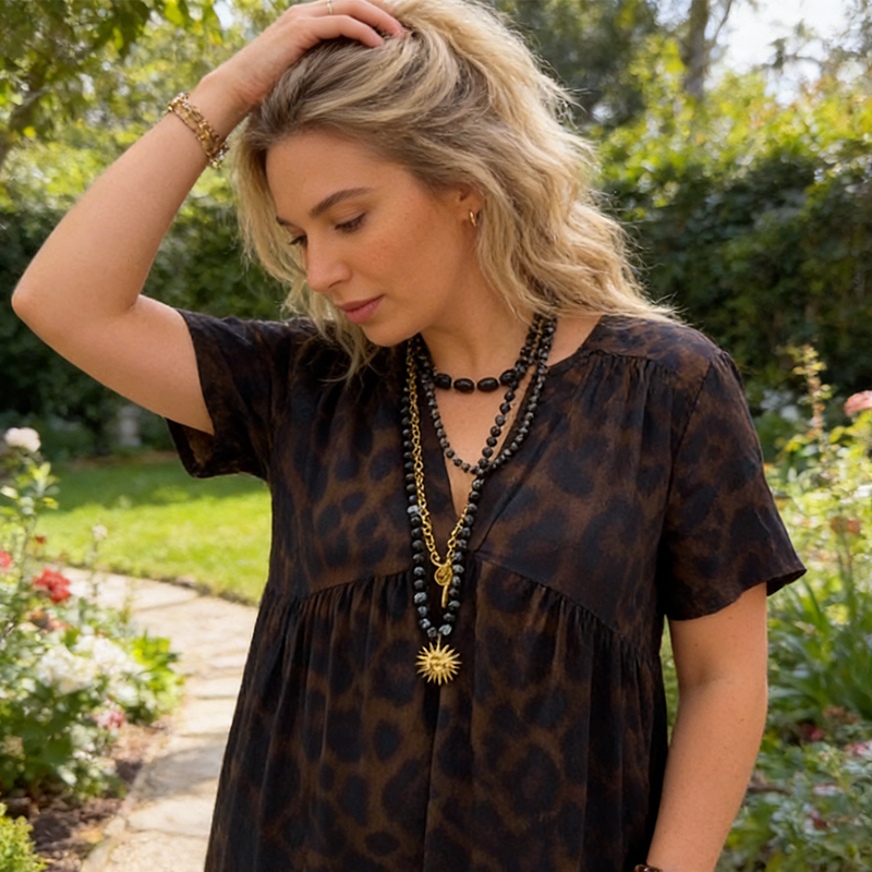 💞New arrival 50% OFF for a Limited Time!!👗WOMEN'S V-NECK LEOPARD PRINT MAXI DRESS! 💎