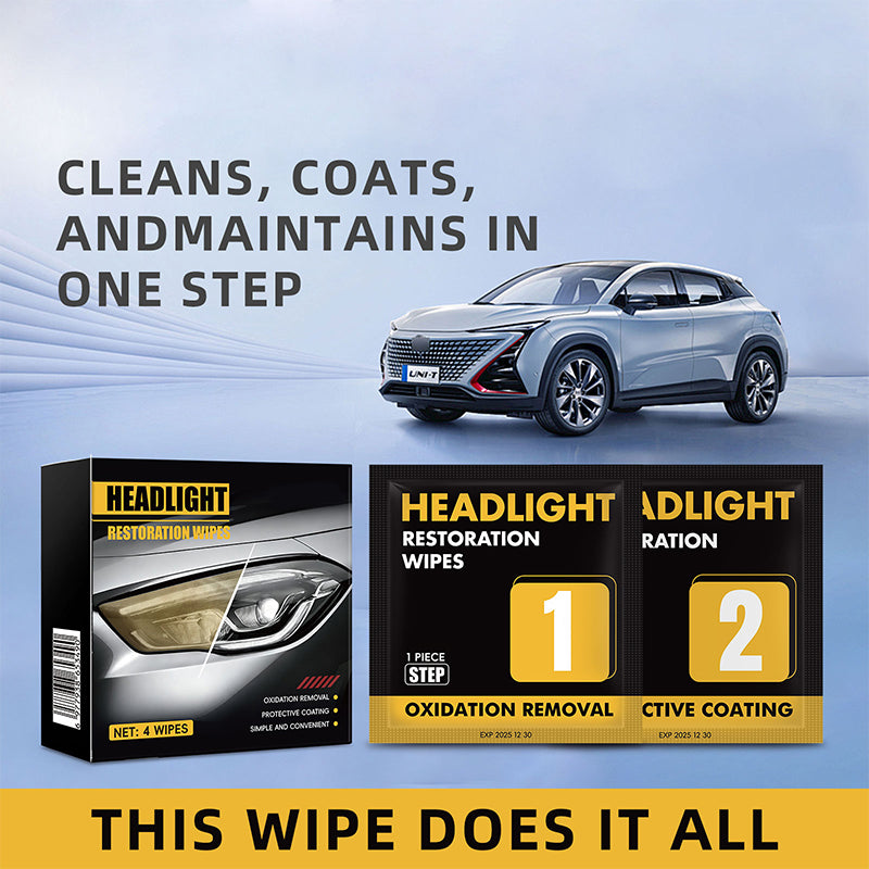 🔥HOT SALE 50％ OFF🔥2-Step Car Headlight Restoration Wipe Kit