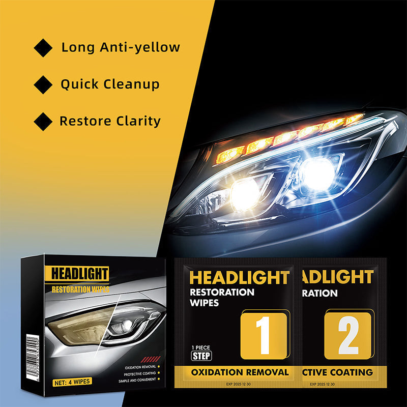 🔥HOT SALE 50％ OFF🔥2-Step Car Headlight Restoration Wipe Kit