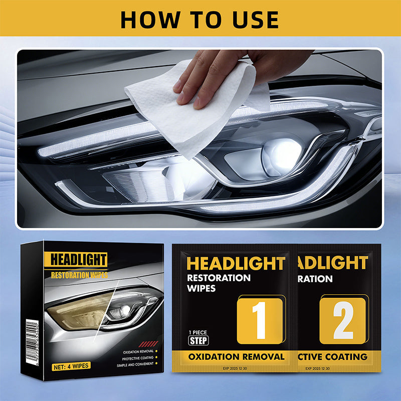 🔥HOT SALE 50％ OFF🔥2-Step Car Headlight Restoration Wipe Kit