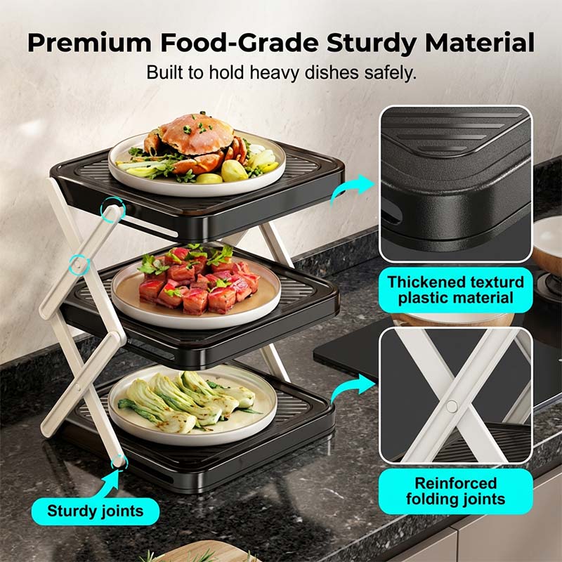 ⚡50% OFF !!🔥Multi-layer Dish & Prep Tray Storage Rack