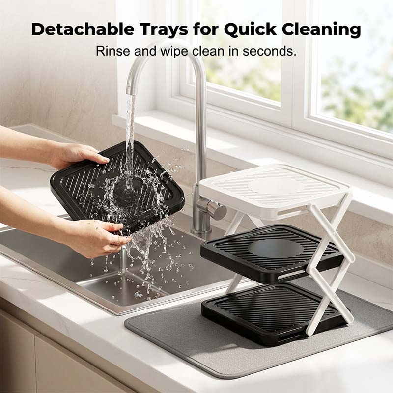 ⚡50% OFF !!🔥Multi-layer Dish & Prep Tray Storage Rack