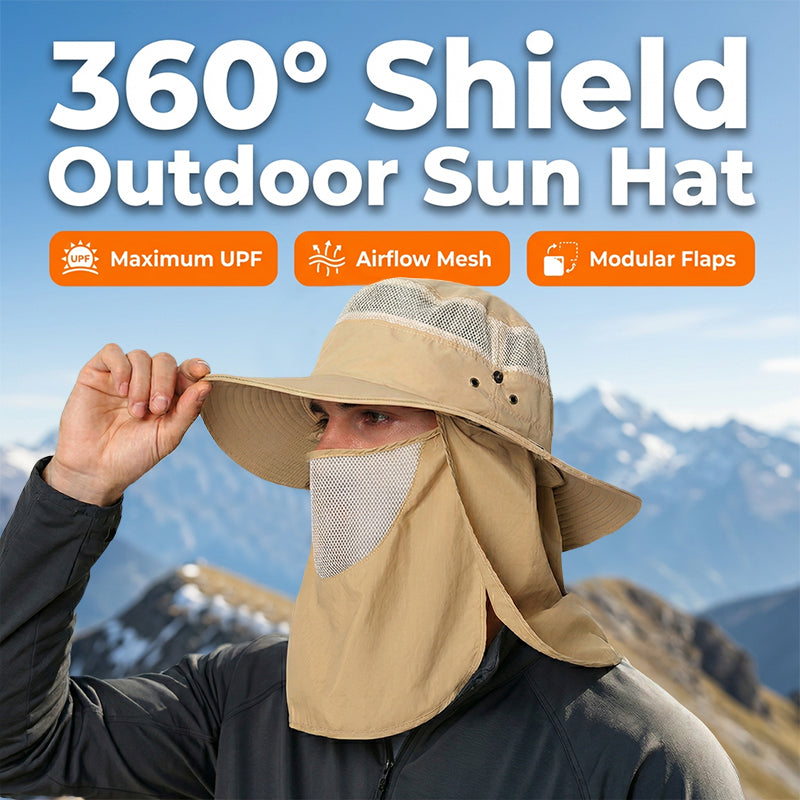 Outdoor Sun Hat with Removable Flaps