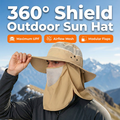 Outdoor Sun Hat with Removable Flaps