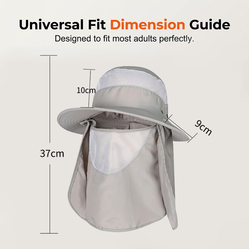 Outdoor Sun Hat with Removable Flaps