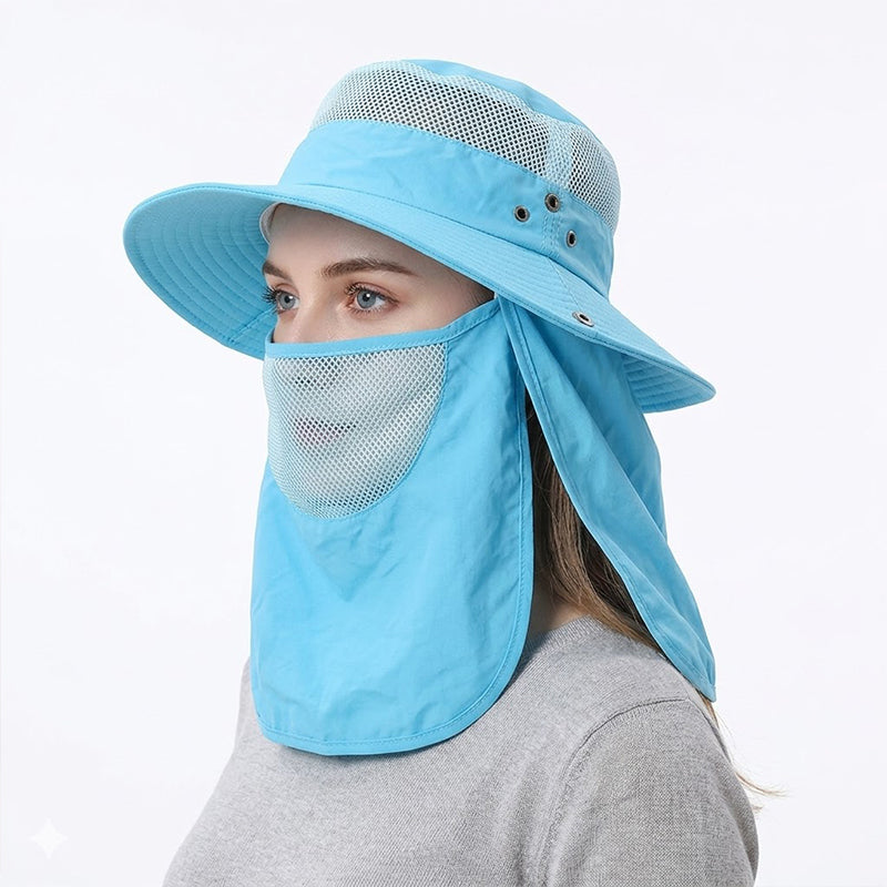 Outdoor Sun Hat with Removable Flaps