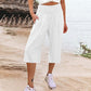 👖 Women’s Lightweight Elastic Waist Crop Pants (S-3XL) – Comfortable, Flowy & Perfect for Casual Summer Outfits ✨🌿