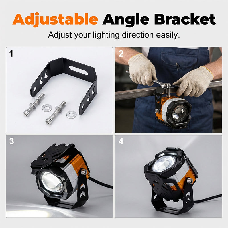 Universal High-Performance Motorcycle LED Spotlight