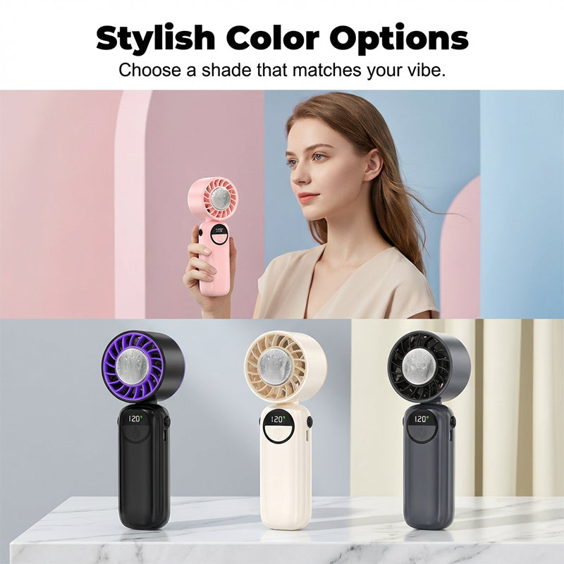 Portable Handheld Cooling Fan with Smart Display