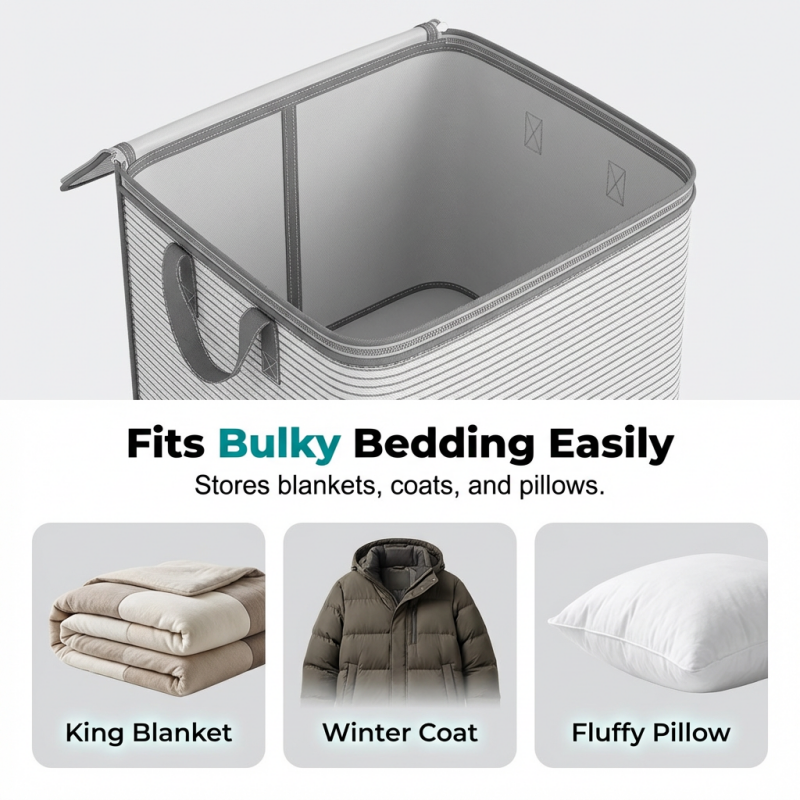 ⏰🔥LIMITED TIME 50% OFF! 🧳 Large Collapsible Storage Bag with Handles – Durable, Space-Saving & Perfect for Home Organization 💪✨