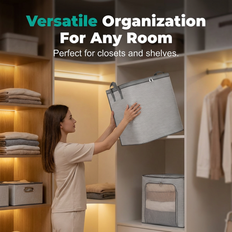 ⏰🔥LIMITED TIME 50% OFF! 🧳 Large Collapsible Storage Bag with Handles – Durable, Space-Saving & Perfect for Home Organization 💪✨