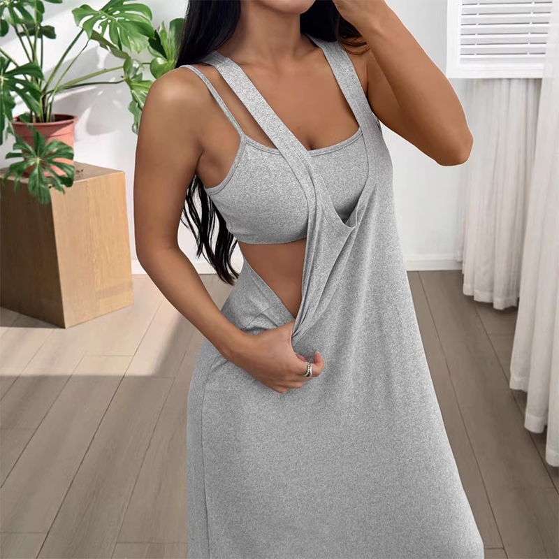 📢📢50% OFF !! ⏰Two-Piece Style Tank Maxi Dress with Side Cut-Outs