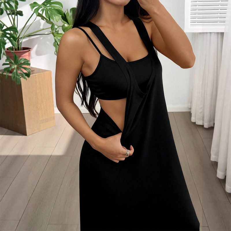 📢📢50% OFF !! ⏰Two-Piece Style Tank Maxi Dress with Side Cut-Outs