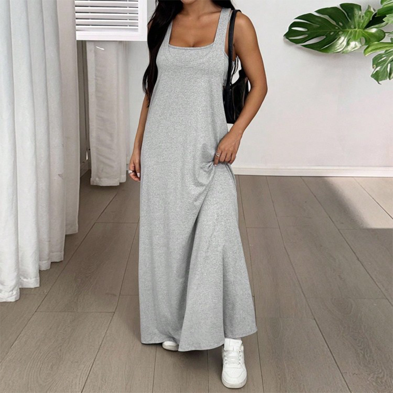 📢📢50% OFF !! ⏰Two-Piece Style Tank Maxi Dress with Side Cut-Outs