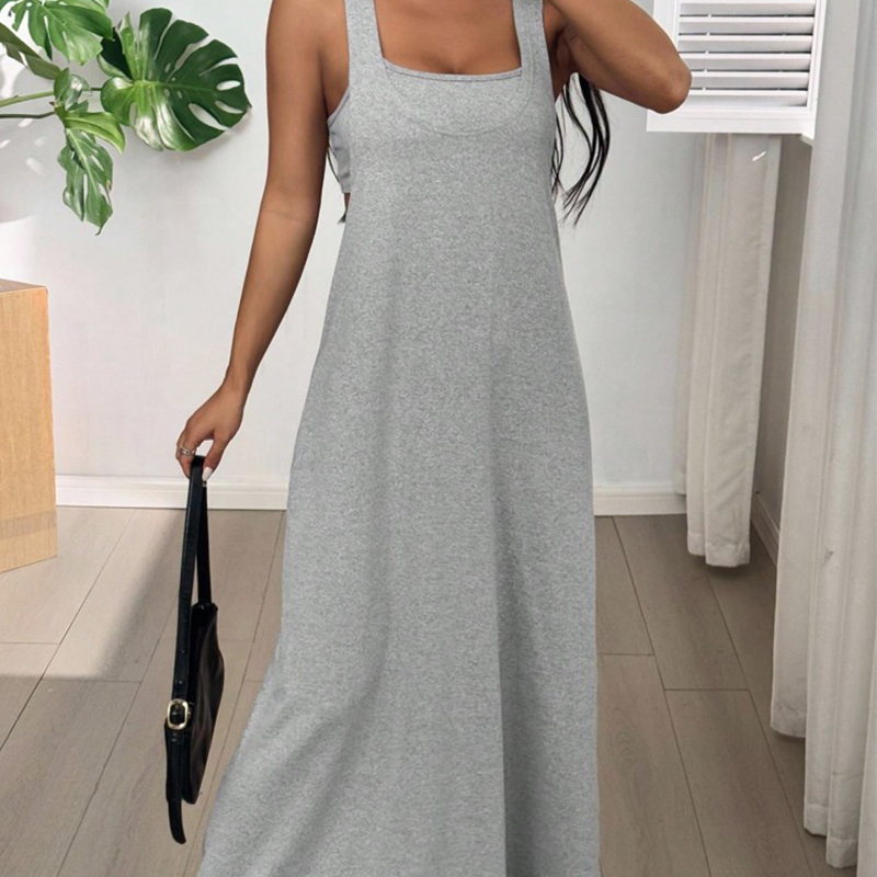 📢📢50% OFF !! ⏰Two-Piece Style Tank Maxi Dress with Side Cut-Outs