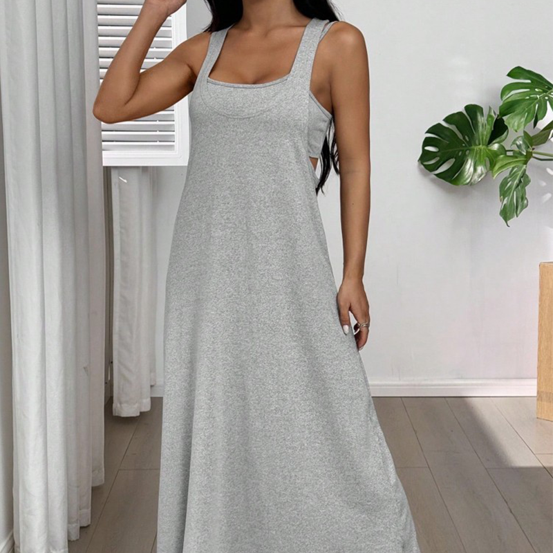 📢📢50% OFF !! ⏰Two-Piece Style Tank Maxi Dress with Side Cut-Outs