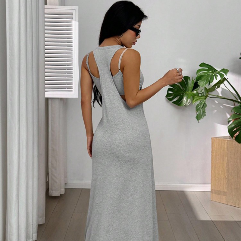 📢📢50% OFF !! ⏰Two-Piece Style Tank Maxi Dress with Side Cut-Outs