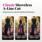 Elegant Sleeveless A-Line Midi Dress with Floral Print