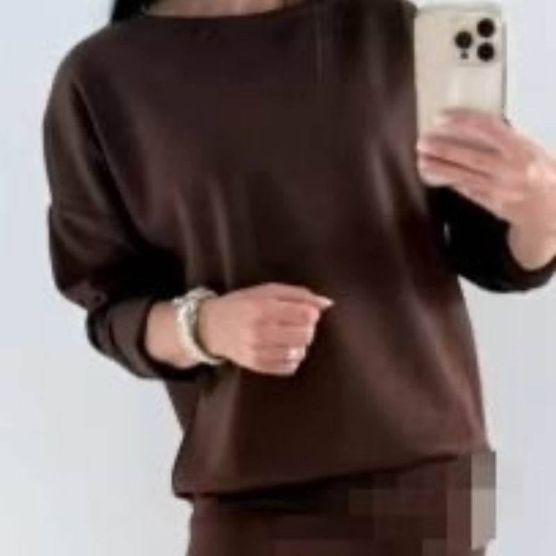 👗 Women's Casual Crewneck Sweatshirt Dress – Cozy Fleece, Loose Fit, Perfect for Daily Wear 🌸✨