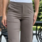Women's Stretchy Wide-Leg Capri Pants with Pockets