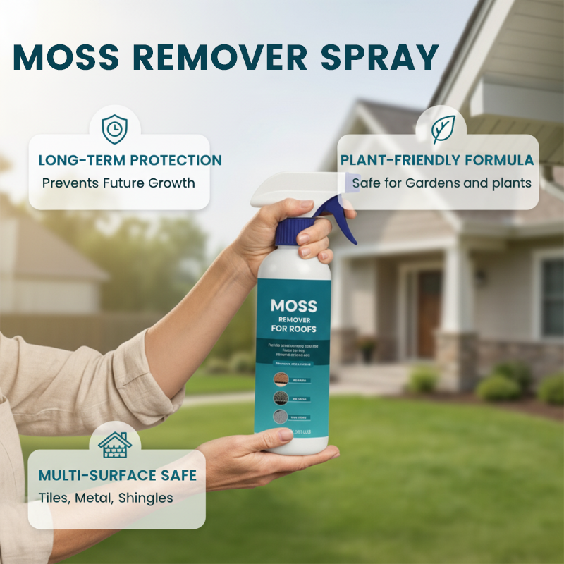 ⚡50K+ SOLD!🏠Multi-Surface Roof Moss & Algae Cleaner Spray
