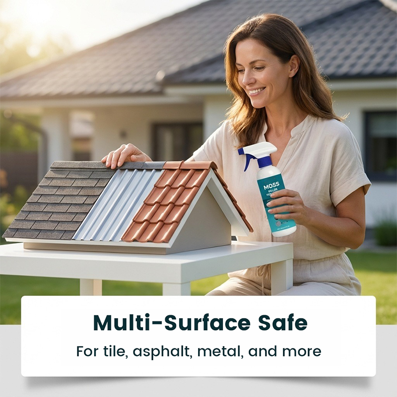 ⚡50K+ SOLD!🏠Multi-Surface Roof Moss & Algae Cleaner Spray