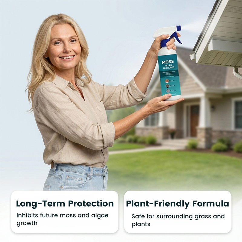 ⚡50K+ SOLD!🏠Multi-Surface Roof Moss & Algae Cleaner Spray
