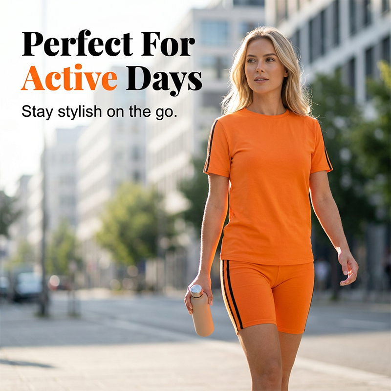 🔥New Arrivals & Special Offers-Women's Casual Short-Sleeve Top and Shorts Set