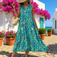 🔥2026 Newest Models-Women's Sleeveless Abstract Print Tiered Midi Dress