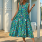 🔥2026 Newest Models-Women's Sleeveless Abstract Print Tiered Midi Dress