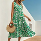 🔥2026 Newest Models-Women's Sleeveless Abstract Print Tiered Midi Dress