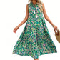 🔥2026 Newest Models-Women's Sleeveless Abstract Print Tiered Midi Dress